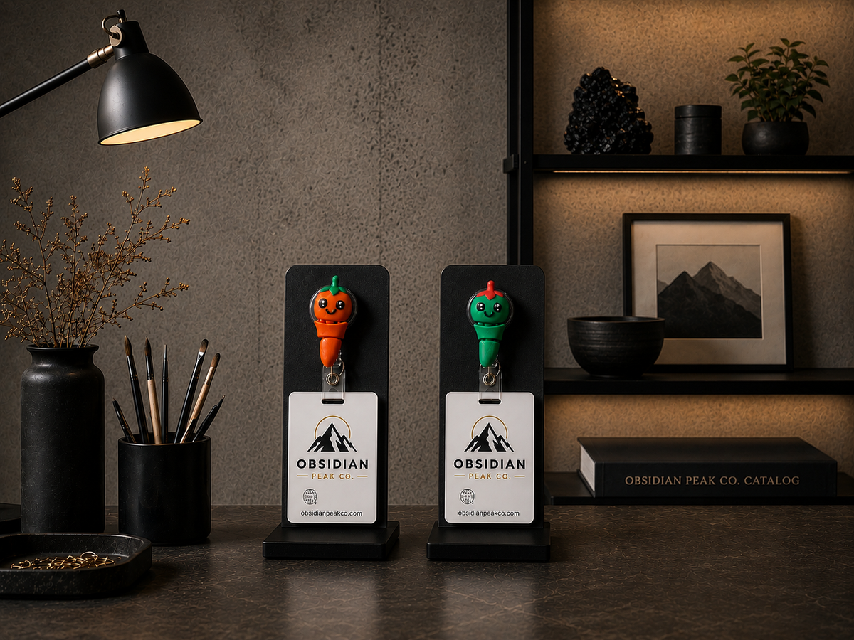 Pepper the Wiggly Chile | 3D Printed Badge Reel