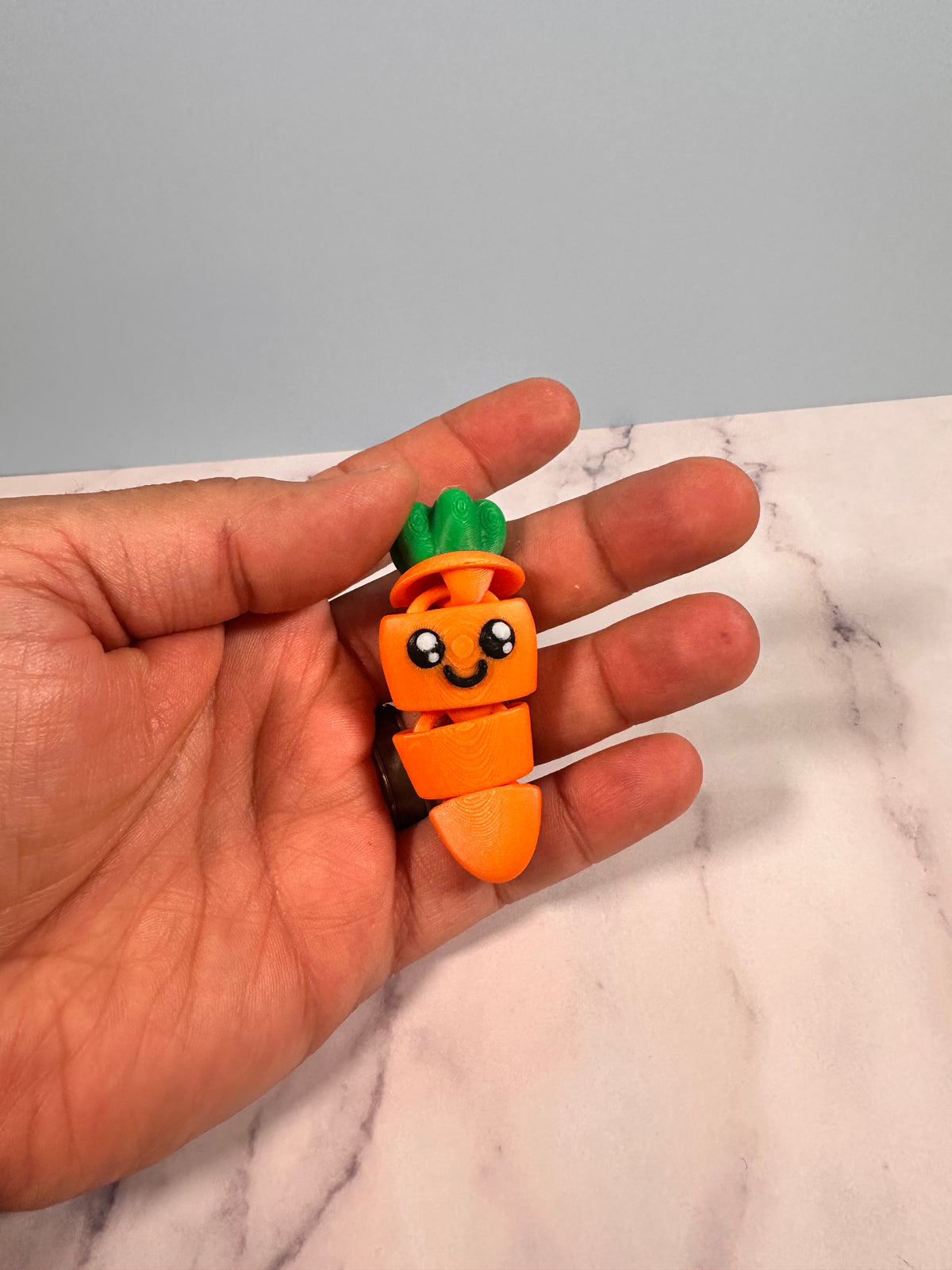 Cora the Wiggle Carrot | 3D Printed Badge Reel