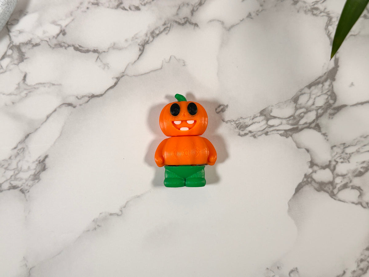 Pumpkin Man | 3D Printed Badge Reel