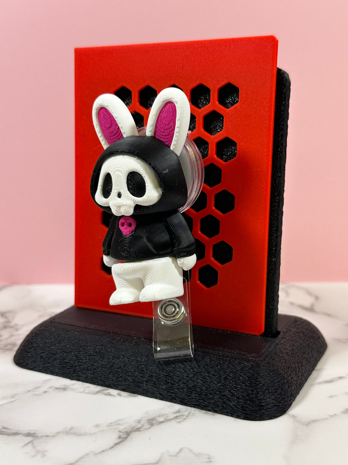 Boney Bunny | 3D Printed Badge Reel