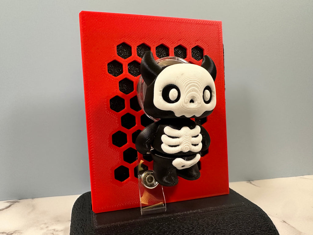 Skellie the Skeleton | Badge Reel & Keychain
