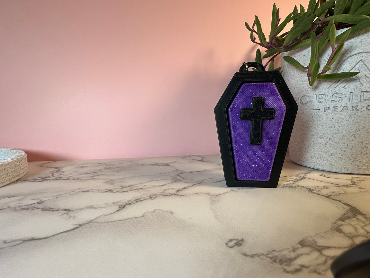 Crypt Clicker | Light-Up Coffin Keychain