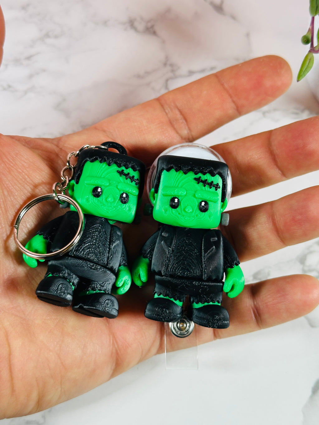 Frankie the Flexi Monster | Badge Reel & Keychain