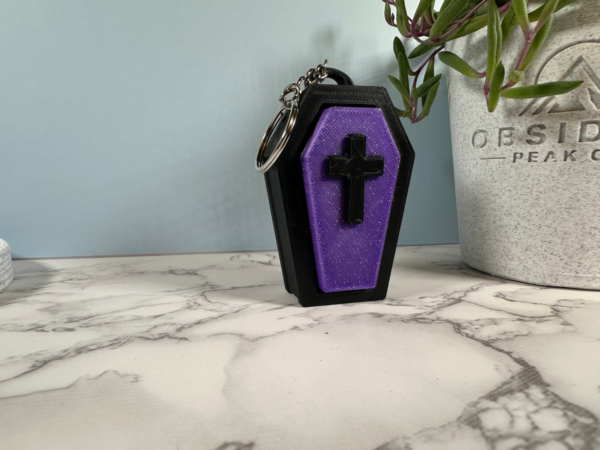 Crypt Clicker | Light-Up Coffin Keychain