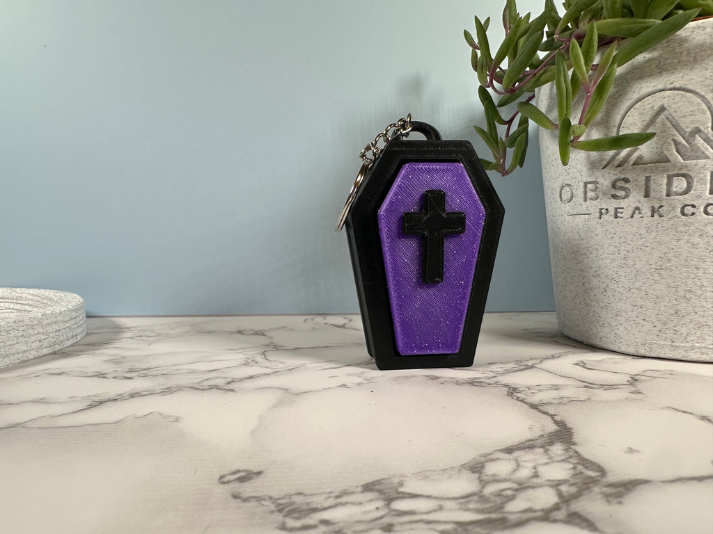 Crypt Clicker | Light-Up Coffin Keychain