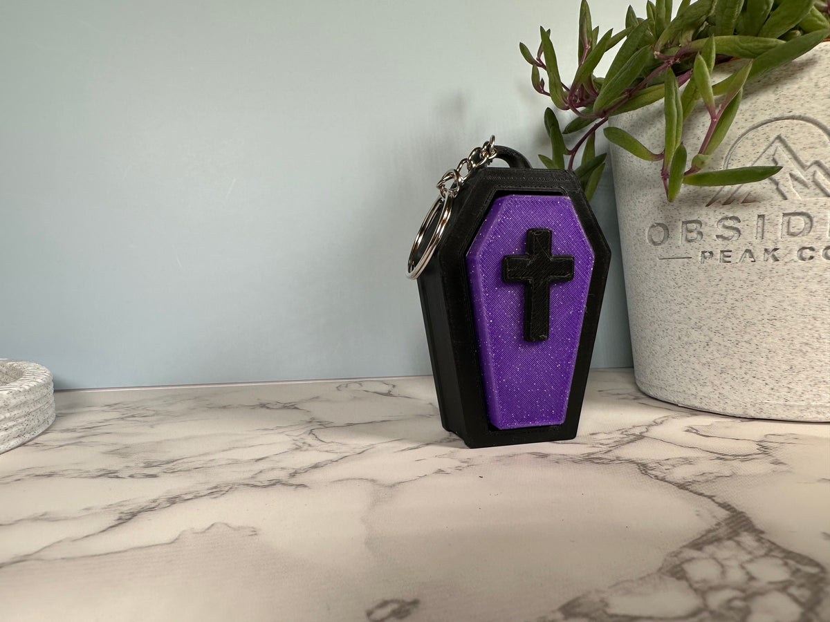 Crypt Clicker | Light-Up Coffin Keychain