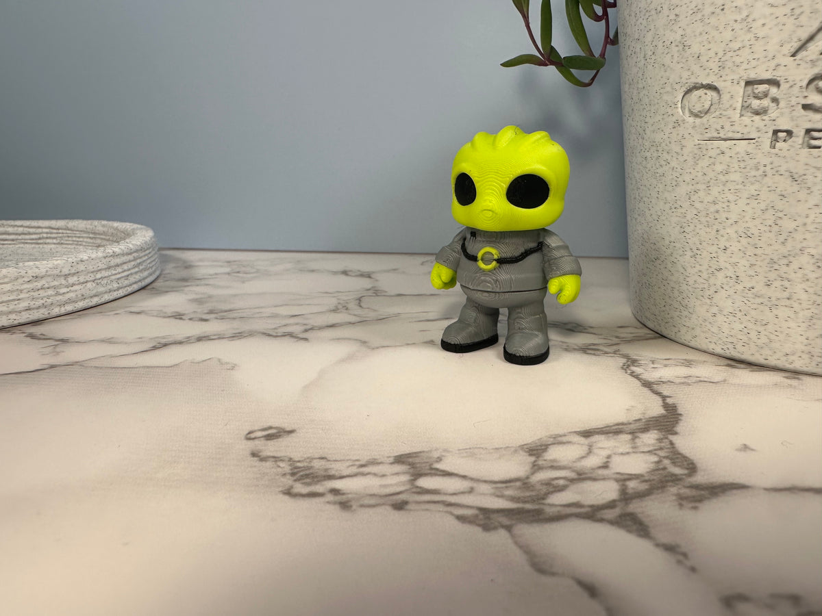 Astro the Flexi Alien | 3D Printed Badge Reel