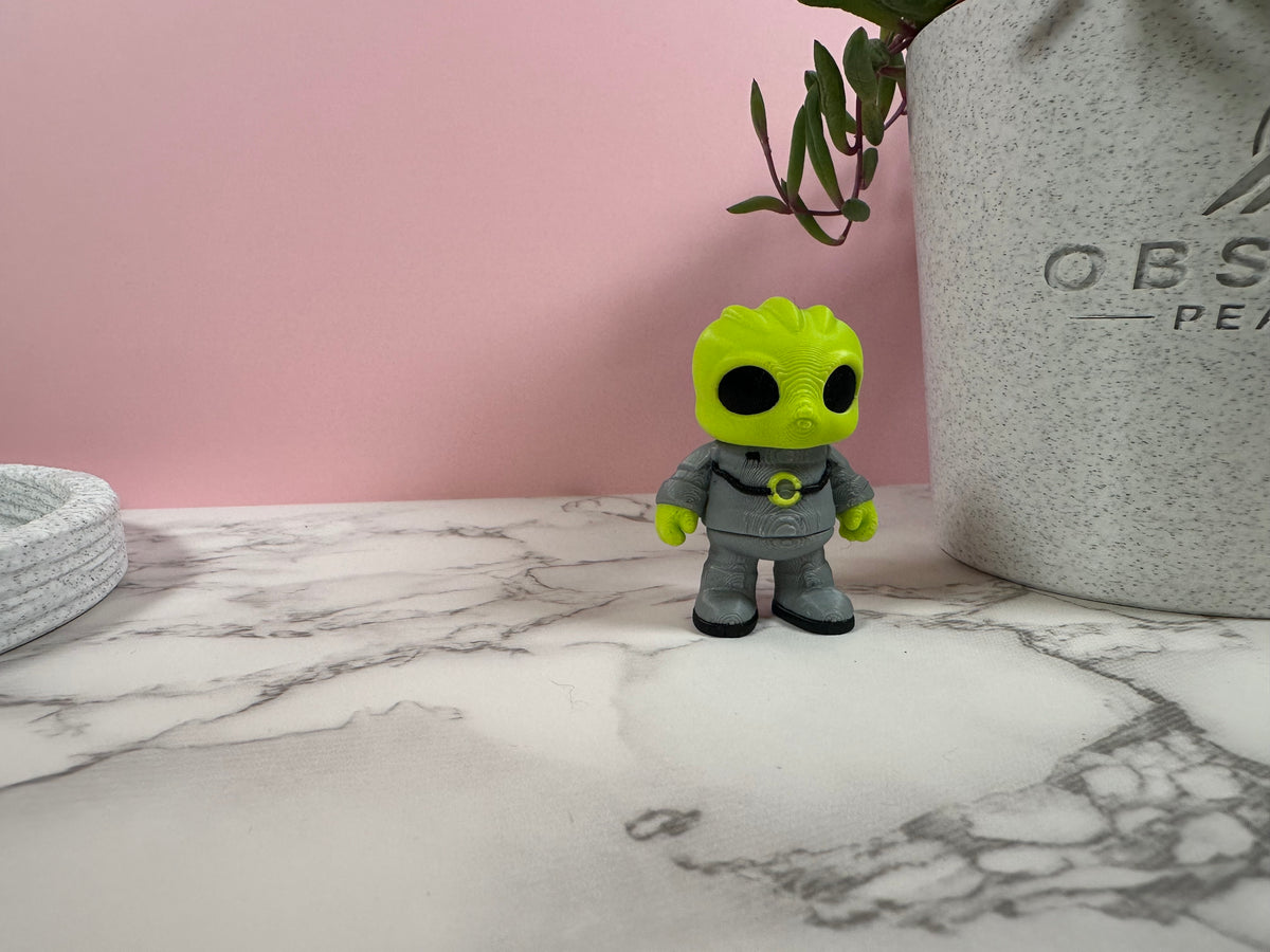 Astro the Flexi Alien | 3D Printed Badge Reel