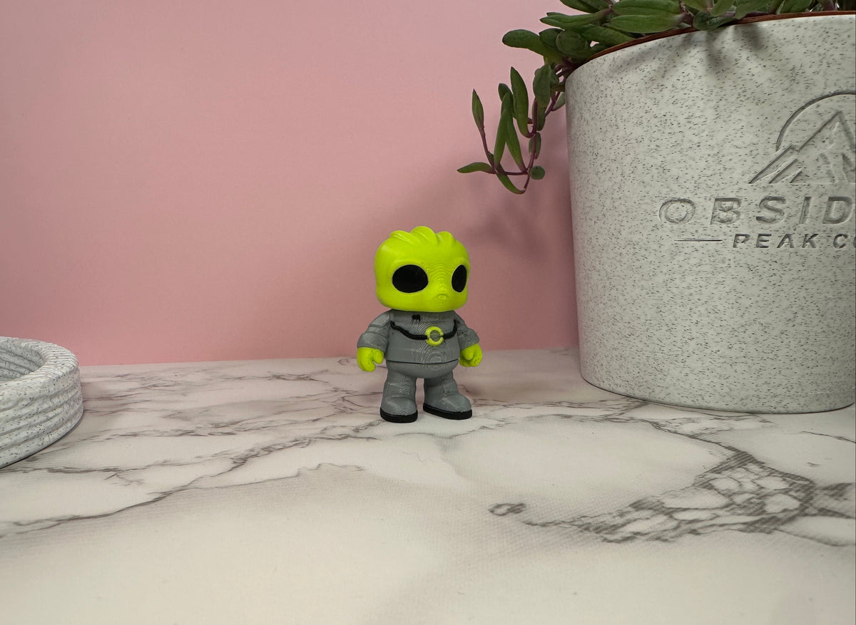 Astro the Flexi Alien | 3D Printed Badge Reel