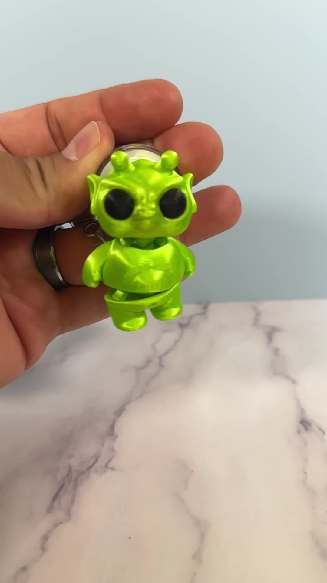 Dave the Flexi Alien | 3D Printed Badge Reel